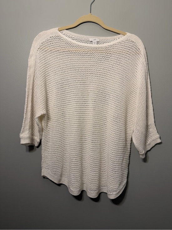 J. Jill Sweaters - J. Jill Lightweight Open-Weave Sweater in Cream